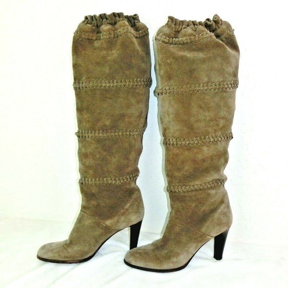 Coach Jae Boots Italy Brown Knee High Slouchy - Picture 1 of 8